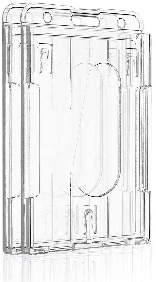 Main image of Pawfly 2 Pack Vertical 2-Card Badge Holders for Office School IDs
