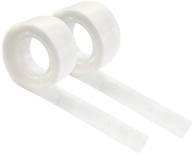 Main image of HANWER 200 PCS Glue Points for Balloons, Removable Sticky Point Tape, Adhesive Double Sided Clear dots for Craft Decoration