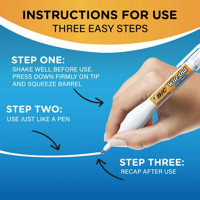 Alt view image 3 of 7 - Wite.Out, Shake 'n Squeeze Pens, 2 pack, 0.3 oz each