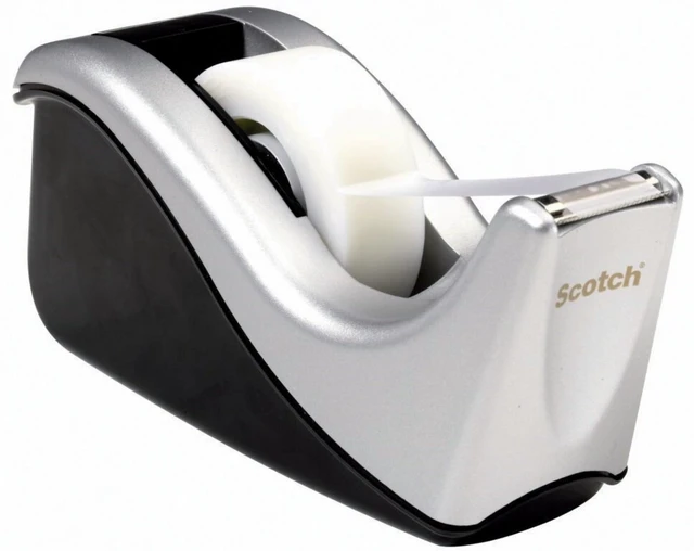 Main image of Scotch Desktop Tape Dispenser, Silvertech Two-Tone (C60-ST)