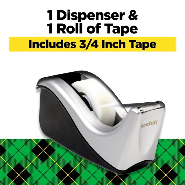 Alt view image 3 of 6 - Scotch Desktop Tape Dispenser, Silvertech Two-Tone (C60-ST)