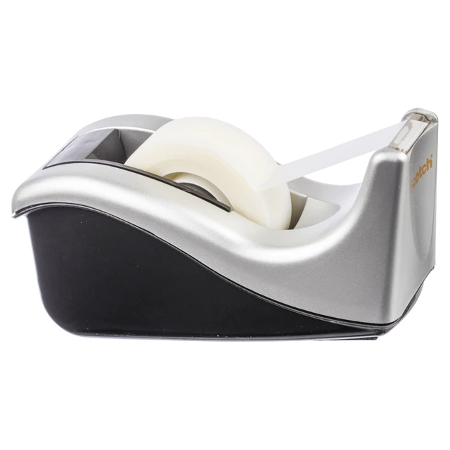 Alt view image 6 of 6 - Scotch Desktop Tape Dispenser, Silvertech Two-Tone (C60-ST)