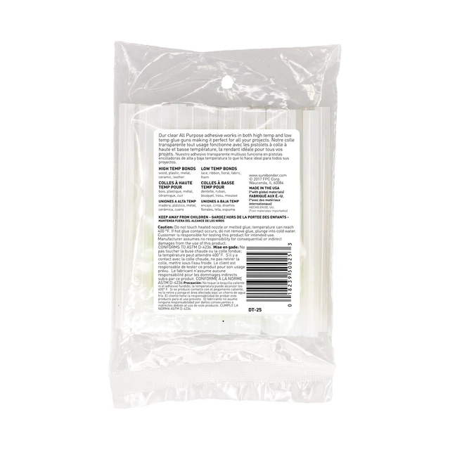 Alt view image 6 of 6 - Surebonder All Purpose Mini-Size Hot Glue Sticks for Crafts, Repairs & DIY Projects - 4-Inch Length 0.27 Inch Diameter, 25 Pack, Clear