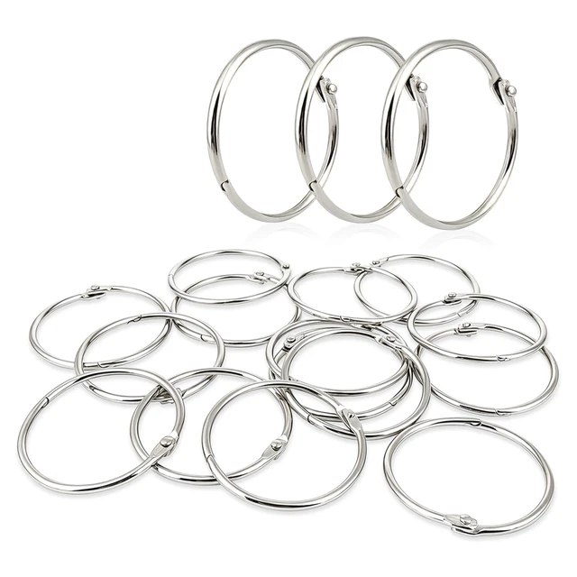 Alt view image 6 of 7 - KTOJOY 2 Inch (15 Pack) Loose Leaf Binder Book Rings, with Metal Nickel Plated for Key,and Index Cards, for School, Home, or Office, Silver