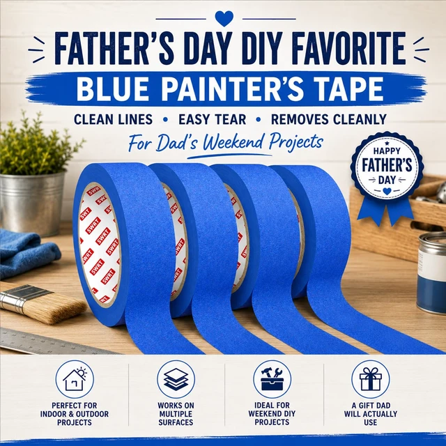 Alt view image 2 of 6 - SWRT Blue Painter's Tape, 1 Inch x 20 Yards, 4 Rolls, Clean Removal