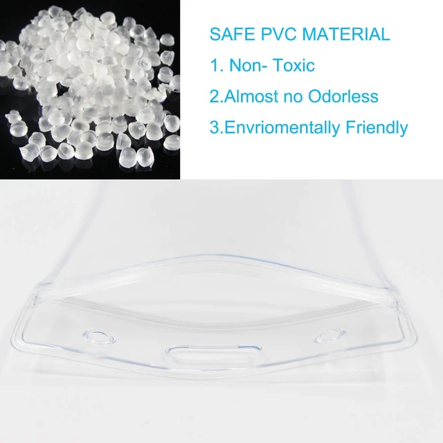 Alt view image 6 of 6 - 6Pcs Horizontal Badge Holders Sealable Waterproof Clear Plastic Name Tag ID Card Holder (6)