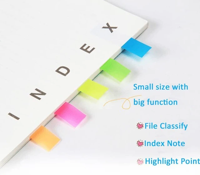 Alt view image 5 of 5 - 300PCS Sticky Index Tabs, Transparent Sticky Page Markers Notes, Book Markers, Sticky Note Tabs, Page Tabs, Label Stickers, Small Pop Up Post Tabs Flags Stickers