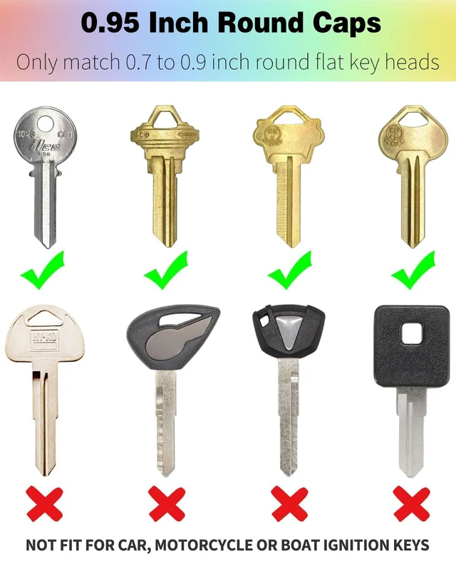 Alt view image 6 of 7 - Vibit 16 Pack Colorful Plastic Key Cap Tags and Identifier Covers, 2 Styles