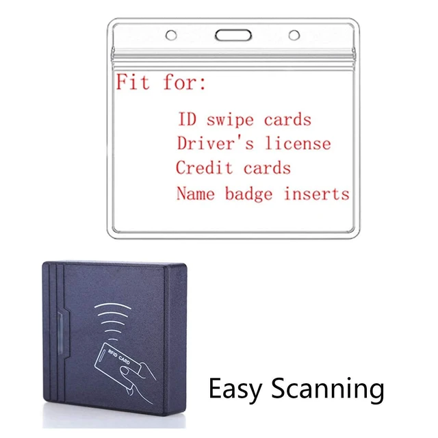 Alt view image 4 of 7 - Extra Thick Horizontal ID Card Name Tag Badge Holder with Waterproof Type Resealable Zip (2.36 x 3.74 Inches Small Size, 6Packs)