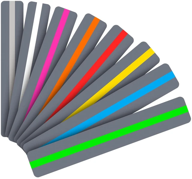 Main image of 8 Pack Guided Reading Strips, Colored Overlay Bookmark for Kids