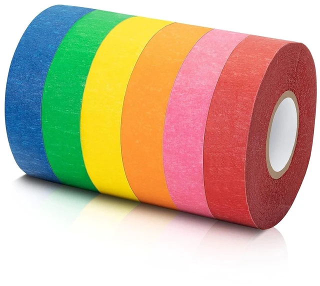 Main image of Mr. Pen- Colored Masking Tape, 0.6" x 15 Yards, 6 Pack