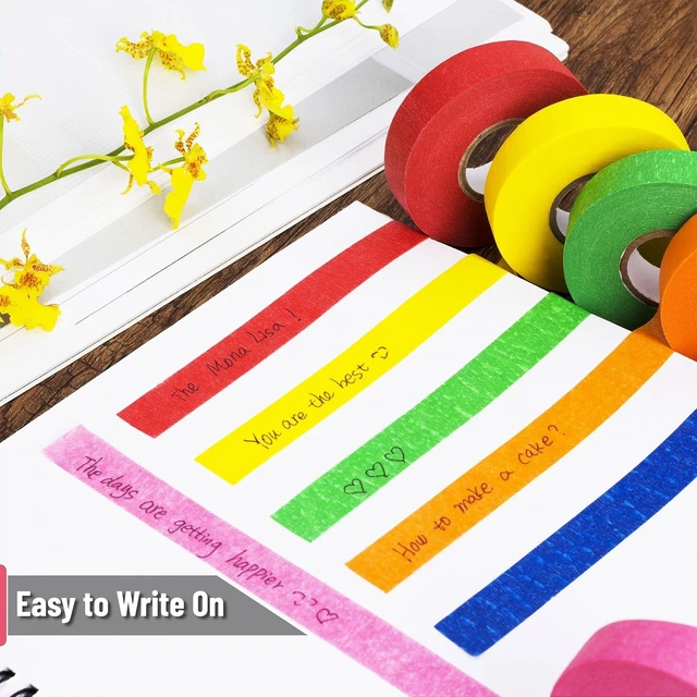 Alt view image 2 of 6 - Mr. Pen- Colored Masking Tape, 0.6" x 15 Yards, 6 Pack