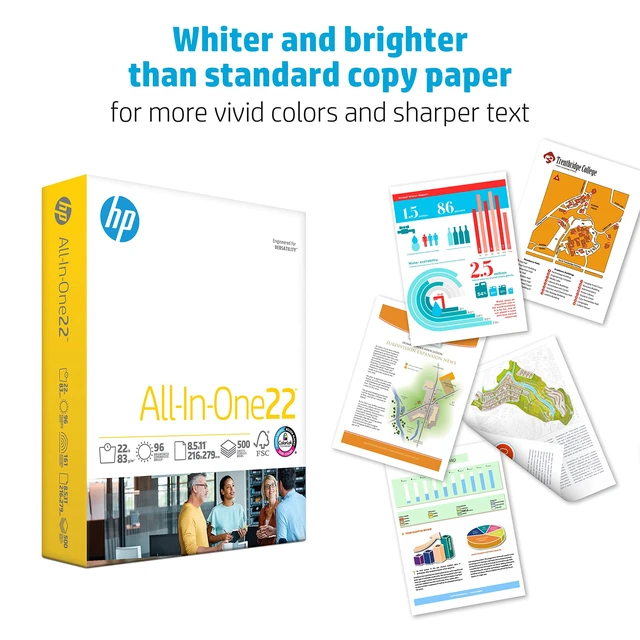 Alt view image 5 of 5 - HP Papers | 8.5 x 11 Paper | All In One 22 lb | 1 Mega Ream - 750 Sheets | 96 Bright | Made in USA - FSC Certified | 207750R