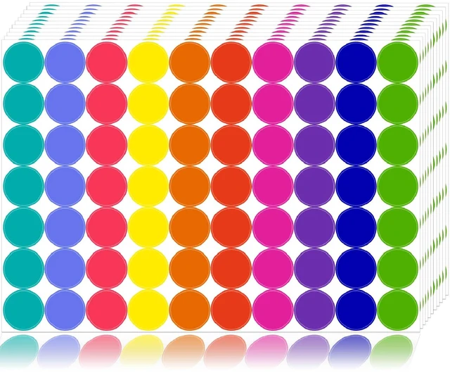 Main image of 1400 PCS Colored Dot Stickers Round Color Coding Labels Classroom Must Haves, Circle Dots Labels Price Stickers Polka Circle Dot Stickers Label Stickers for Kids Office, Classroom Decor, Papers Etc