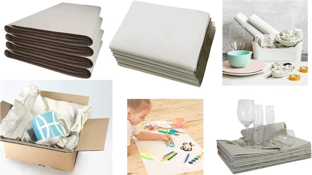 Alt view image 2 of 4 - 100 Sheets Packing Paper for Moving, Newsprint Paper for Packing Wrapping, Wrapping Paper for Packaging Glasses Dishes - Must Have Packing Supplies for Moving Box Filler(12 * 24in)