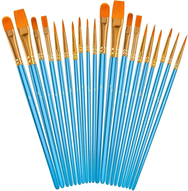 Main image of Soucolor Acrylic Paint Brushes Set, 20 Pcs Pointed Tip Artist Paintbrushes