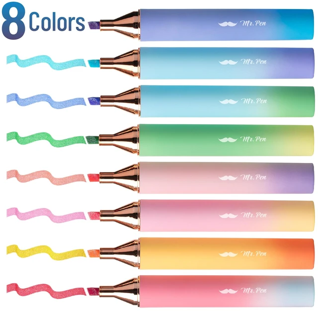 Alt view image 2 of 7 - Mr. Pen- Glitter Highlighters, 8 Pack, Sunshine Colors