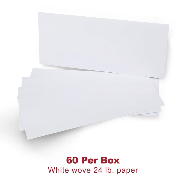 Alt view image 6 of 7 - Zzrywuty #10 Letter Size Mailing Envelopes for Business, 60pcs Self Seal Windowless Security Envelopes 4-1/8 x 9-1/2 Inch White 24LB Paper
