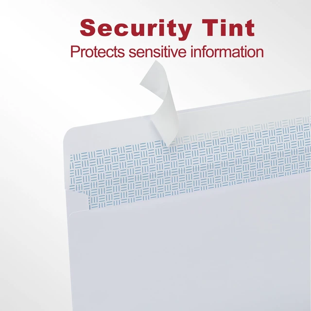 Alt view image 4 of 7 - Zzrywuty #10 Letter Size Mailing Envelopes for Business, 60pcs Self Seal Windowless Security Envelopes 4-1/8 x 9-1/2 Inch White 24LB Paper