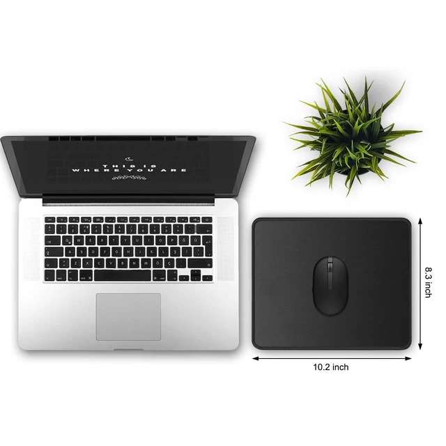 Alt view image 6 of 6 - JIKIOU 3 Pack Mouse Pad with Stitched Edge, Perfect Size 10.2x8.3in Black