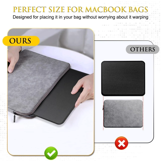Alt view image 5 of 6 - JIKIOU 3 Pack Mouse Pad with Stitched Edge, Perfect Size 10.2x8.3in Black