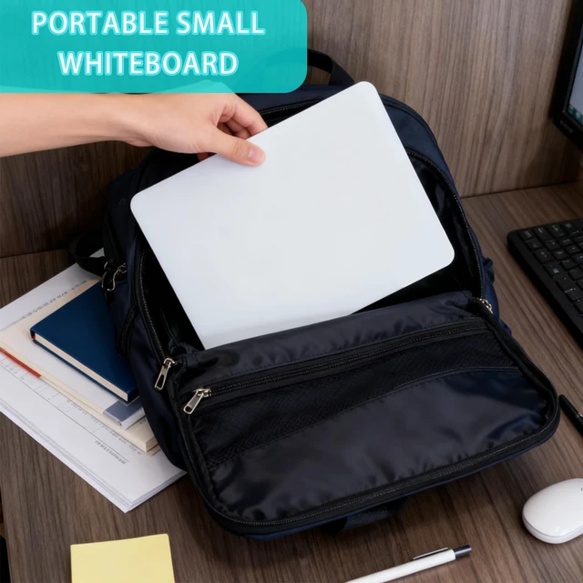 Alt view image 7 of 7 - Double Sided Portable White Board 9''x12'' Small Dry Erase Board, Mini Whiteboard with 2 Markers and 2 Erasers, Dry Erase Whiteboard for Memos, Drawing, Notes, Menu, Message, Classroom and Home Use