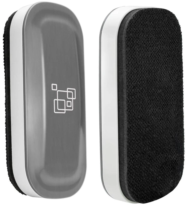 Main image of maxtek Dry Erase Eraser, Magnetic White Board Erasers - 2 Pack, Glass Whiteboard Eraser for Office and School Supplies (Gray)
