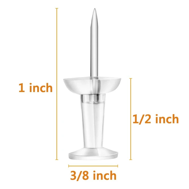 Alt view image 6 of 6 - Push Pins 600 Count, Standard Clear Thumb Tacks Steel Point and Clear Plastic Head