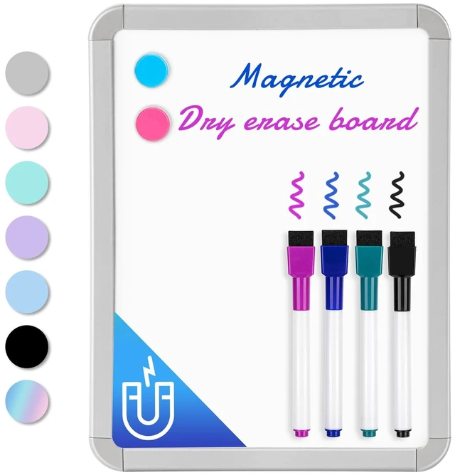 Main image of VUSIGN Small Dry Erase Whiteboard, 8.5 x 11 Inches White Board for Kids, Students, Fridge, Locker, Mini Dry Erase Board