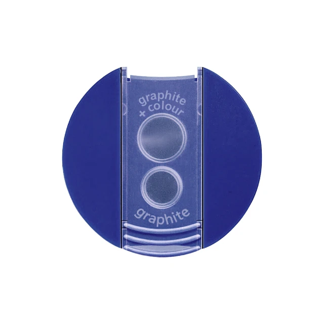 Alt view image 6 of 7 - STAEDTLER Double-Hole Tub Pencil Sharpener: Dual Size Manual Sharpener for Standard Graphite & Colored Pencils - Compact Design - Ideal for Classroom, Home, Office, & Art Studio