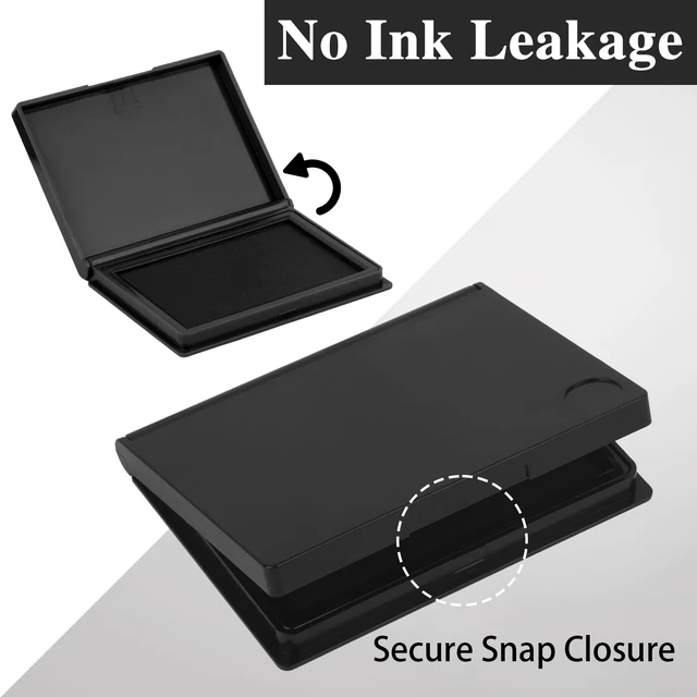Alt view image 6 of 6 - Black Stamp Pad, 4 x 2.5 Inch Ink Pad for Stamps, All-Purpose Felt Pad