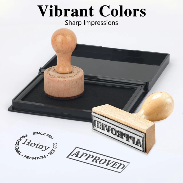Alt view image 3 of 6 - Black Stamp Pad, 4 x 2.5 Inch Ink Pad for Stamps, All-Purpose Felt Pad