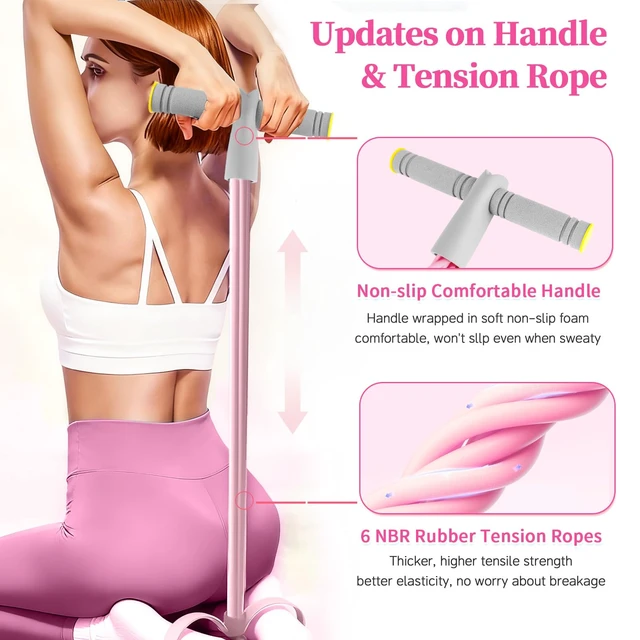Alt view image 4 of 6 - Pedal Resistance Band with Handle, Durable 6-Tube Exercise Bands
