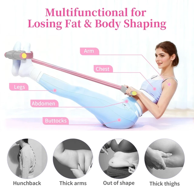 Alt view image 6 of 6 - Pedal Resistance Band with Handle, Durable 6-Tube Exercise Bands