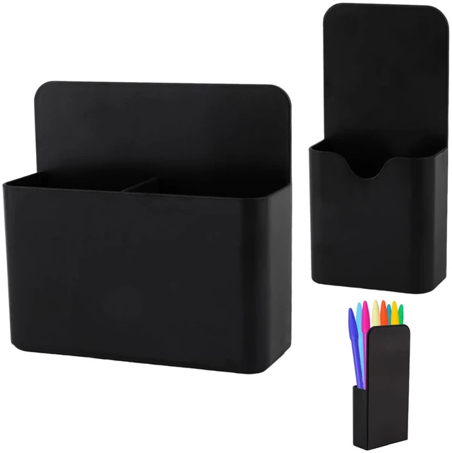 Main image of KITANIS Magnetic Pen Holder,2 Pack Magnetic Dry Erase Marker Holder with Generous Compartments,Strong Magnet Storage Marker Pen Pencil Organizer for Refrigerator,Whiteboard,Locker Accessories