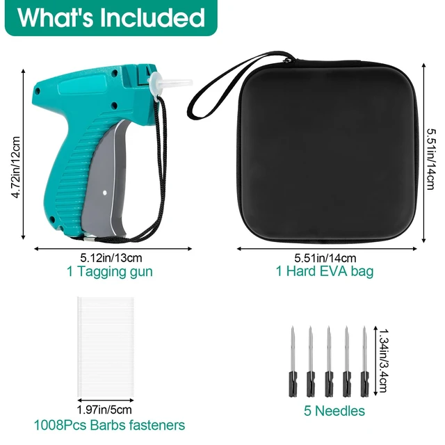 Alt view image 3 of 6 - Price Tag Gun for Clothes, Retail Clothing Attacher Tagging Gun, Green