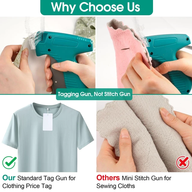 Alt view image 6 of 6 - Price Tag Gun for Clothes, Retail Clothing Attacher Tagging Gun, Green
