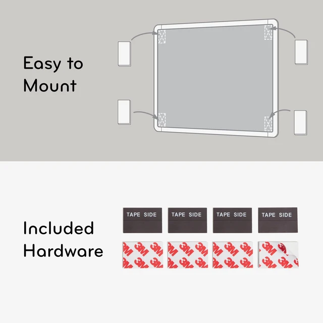 Alt view image 3 of 6 - U Brands Contempo Magnetic Small Whiteboard, 8.5 x 11, White Modern Frame, Mini White Board for Students, Fridge and Locker Dry Erase Board, Includes Marker & Magnet
