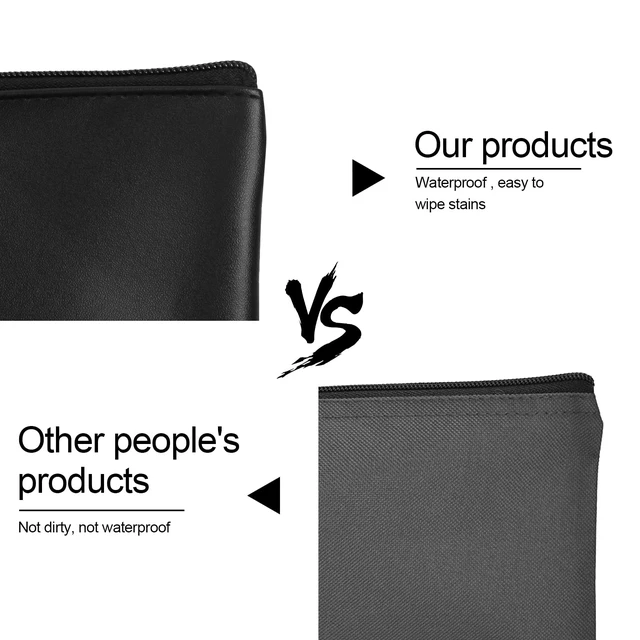 Alt view image 7 of 7 - 2 Pieces Money Bags with Zipper, 11x6.1 inch Money Pouch, Bank Bag, Cash Bag, Check Wallet, Cosmetics