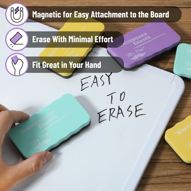 Alt view image 2 of 7 - Mr. Pen- Magnetic Dry Erase Erasers, 4"x2.25", 8 Pack