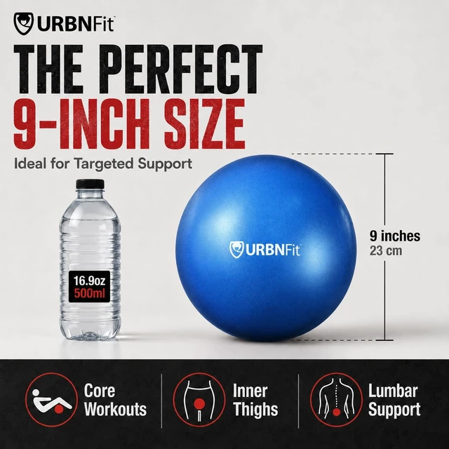 Alt view image 4 of 6 - URBNFit Pilates Ball 9 Inch Small Exercise Ball