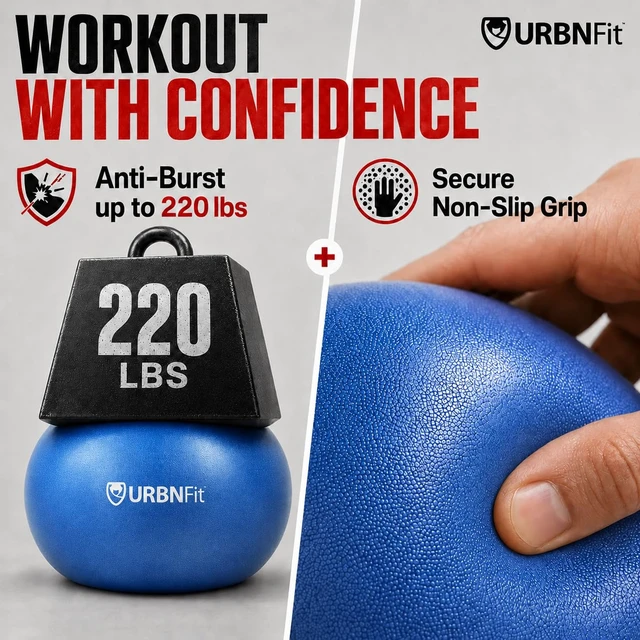 Alt view image 6 of 6 - URBNFit Pilates Ball 9 Inch Small Exercise Ball