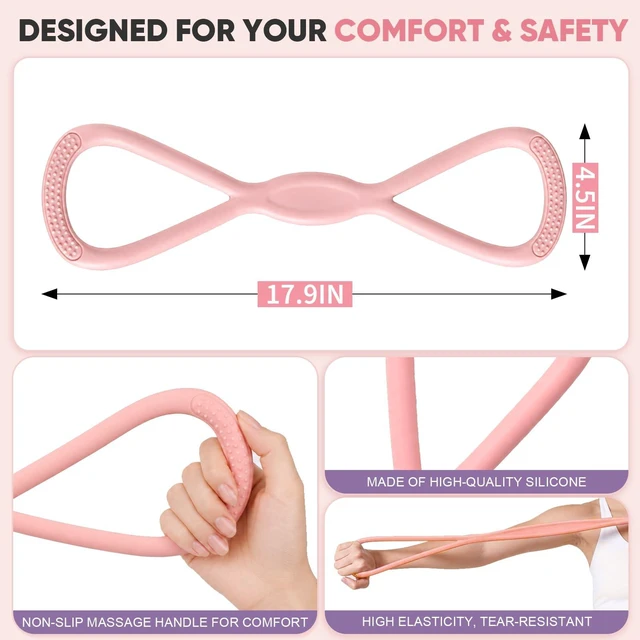 Alt view image 6 of 6 - Figure 8 Resistance Bands, Exercise Bands for Stretching, 1Pcs
