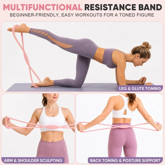 Alt view image 5 of 6 - Figure 8 Resistance Bands, Exercise Bands for Stretching, 1Pcs