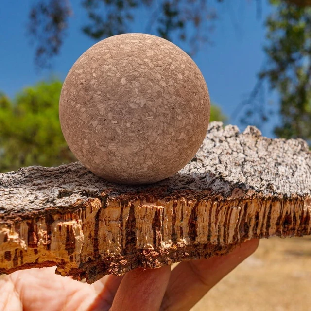 Main image of Natural Cork Massage Ball, Eco Sports Equipment, Round Exercise Therapy Ball, Self-Myofascial Release Tool(70 MM)