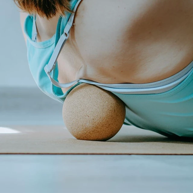 Alt view image 3 of 3 - Natural Cork Massage Ball, Eco Sports Equipment, Round Exercise Therapy Ball, Self-Myofascial Release Tool(70 MM)