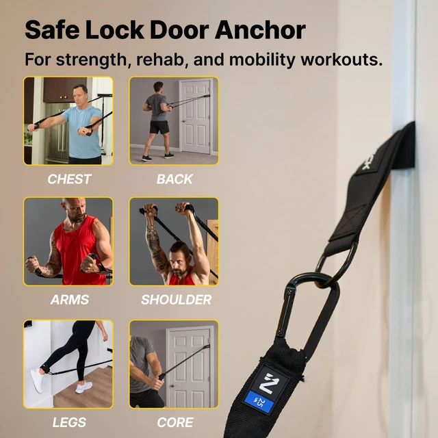 Alt view image 5 of 7 - Iron Neck Door Anchor Strap for Resistance Bands - Clip Door