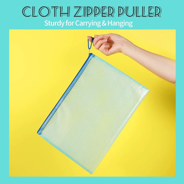 Alt view image 3 of 7 - LEOBRO Mesh Zipper Pouch Bags, 13.2"x 9.2" Zipper Pouch, 4 pcs Mesh Bags, Storage Bags Pouch for Organization Toy Puzzles Board Game Travel, File Jackets & File Pockets