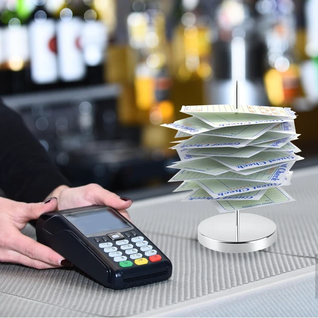 Alt view image 7 of 7 - 2 PCS Stainless Steel Receipt Holder Spike, 5.5" Bill Fork Check Spindle