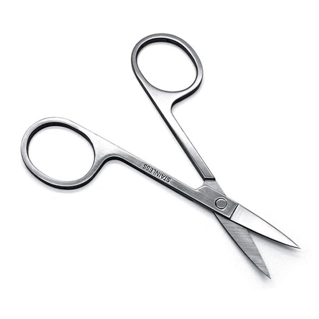 Alt view image 5 of 5 - Small Eyebrow Scissors All Purpose - FEITA Mini Women's Grooming Metal Steel Curved Cutting Scissors for Brow, Lash, Nose hair, Mustache, Nail, Craft